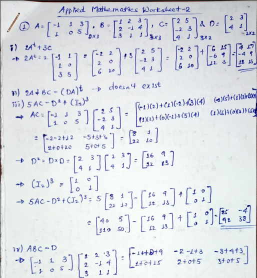 Applied 1 mathematics solution for worksheet 2